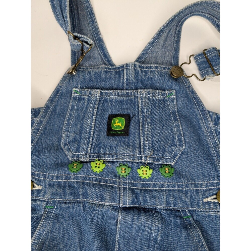 Upcycled John Deere Denim Overall Tote Bag Boho Frog Handcrafted Kidcore - Picture 4 of 10